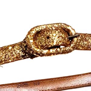 Vintage 1972 Gold Glitter Belt-GlamRock